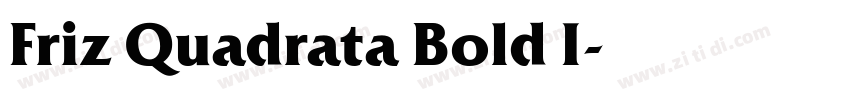 Friz Quadrata Bold I字体转换